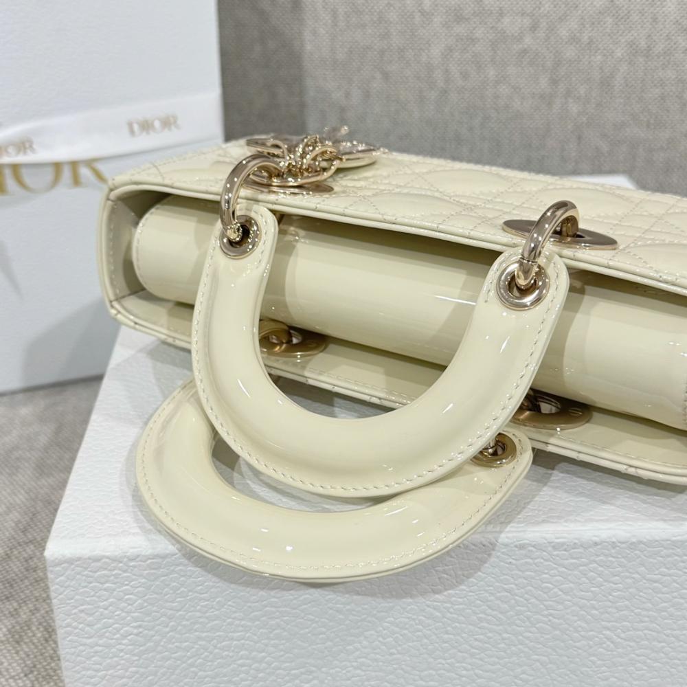 Christian Dior Lady D-Joy Silver Satin Bag