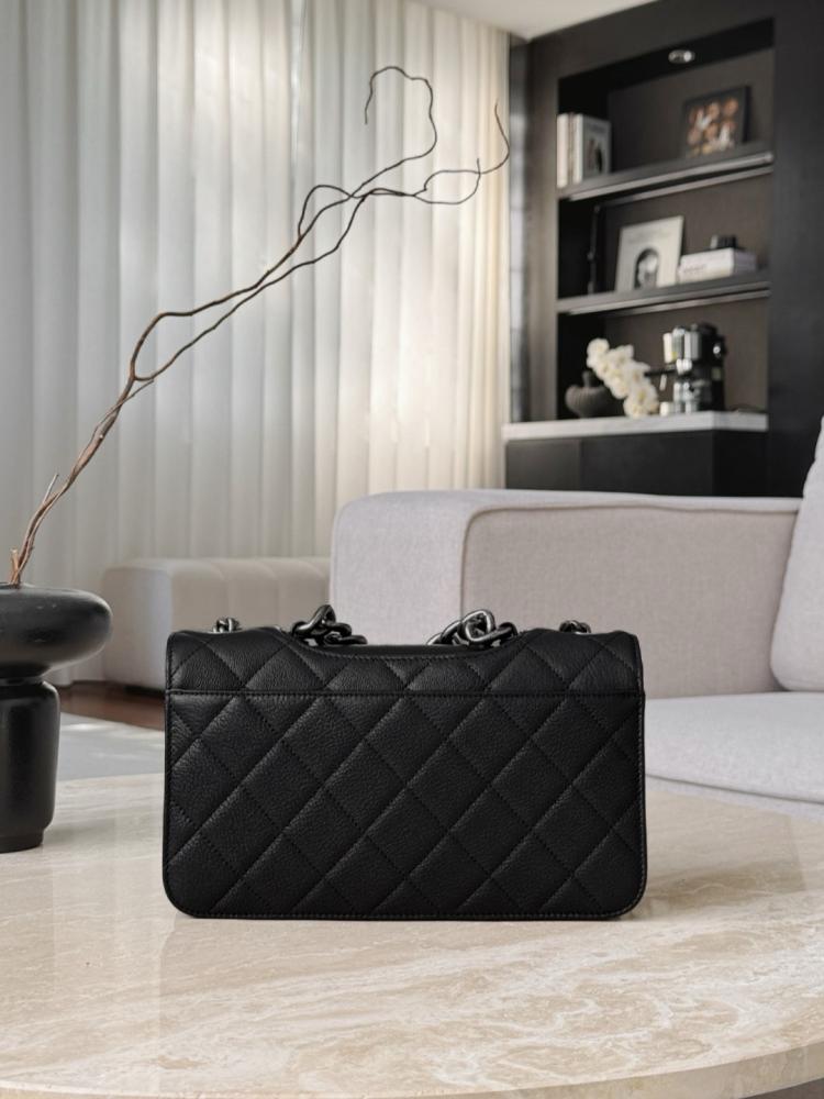 Chanel Bombay Bag – Black Quilted Leather