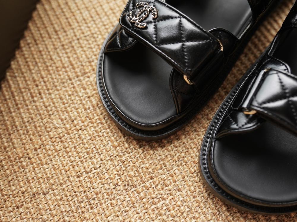 Chanel 24P Velcro Beach Slippers