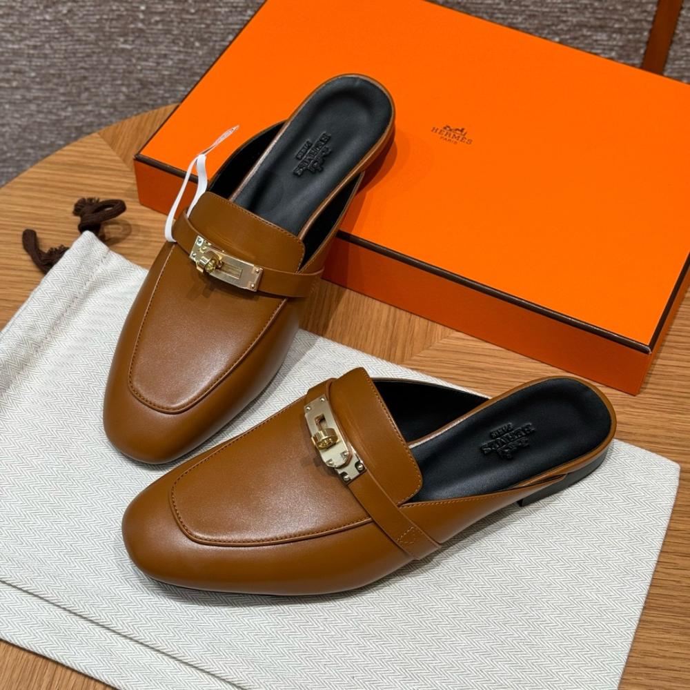 Hermès Oran Sandals Gray Argent