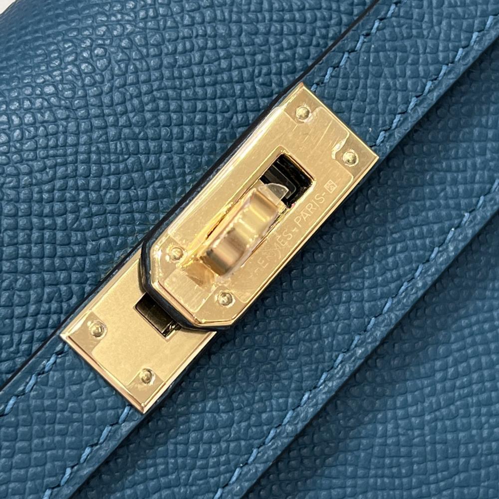 Hermès Kelly To Go Epsom 19cm Bosphorus Green 