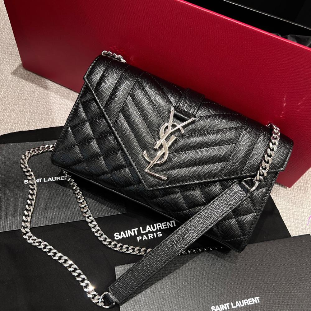 Saint Laurent Logo Leather Small Shoulder Bag