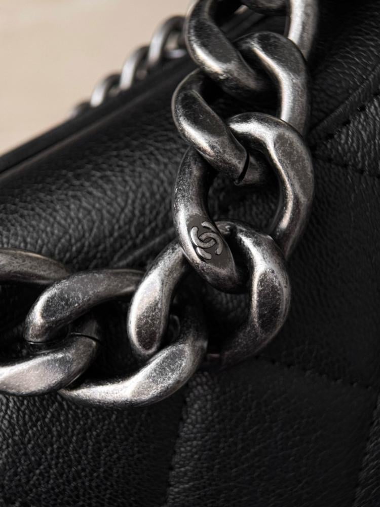 Chanel Bombay Bag – Black Quilted Leather