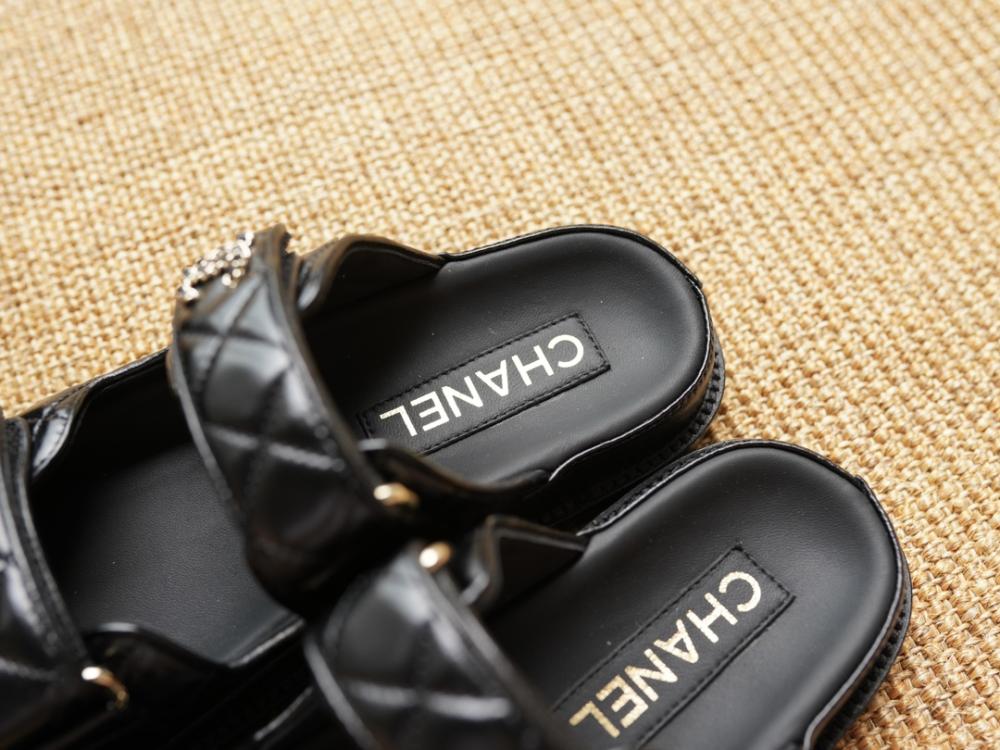 Chanel 24P Velcro Beach Slippers