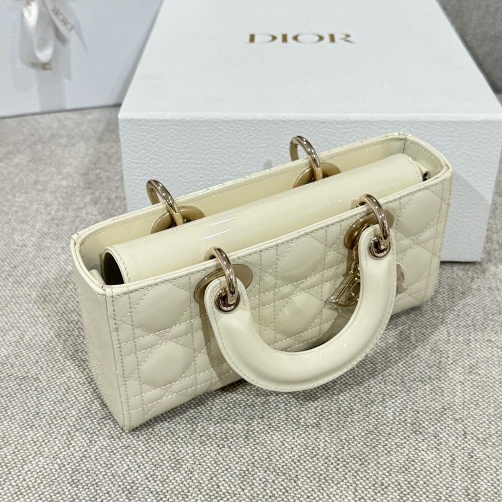 Christian Dior Lady D-Joy Silver Satin Bag
