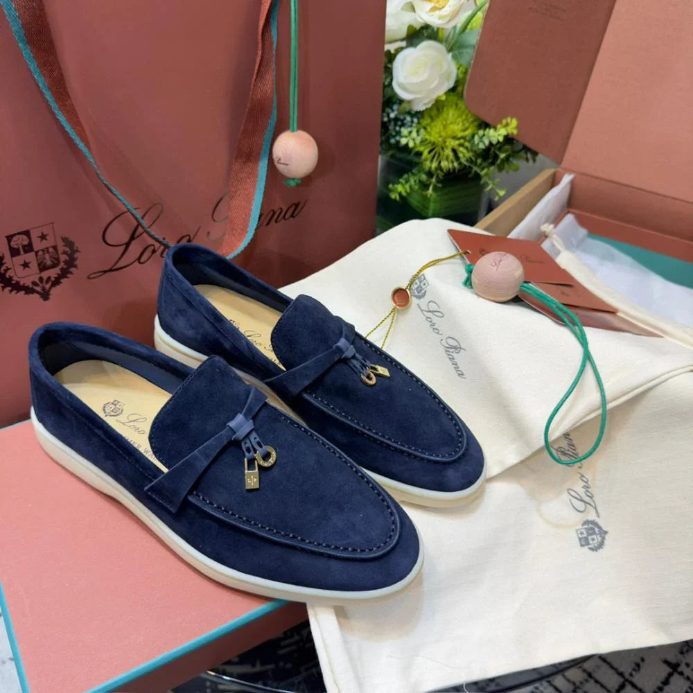 Loro Piana Yaz Büyüsü Yürüyüş Ayakkabısı - Mavi Florit - Glimmer of Luxury