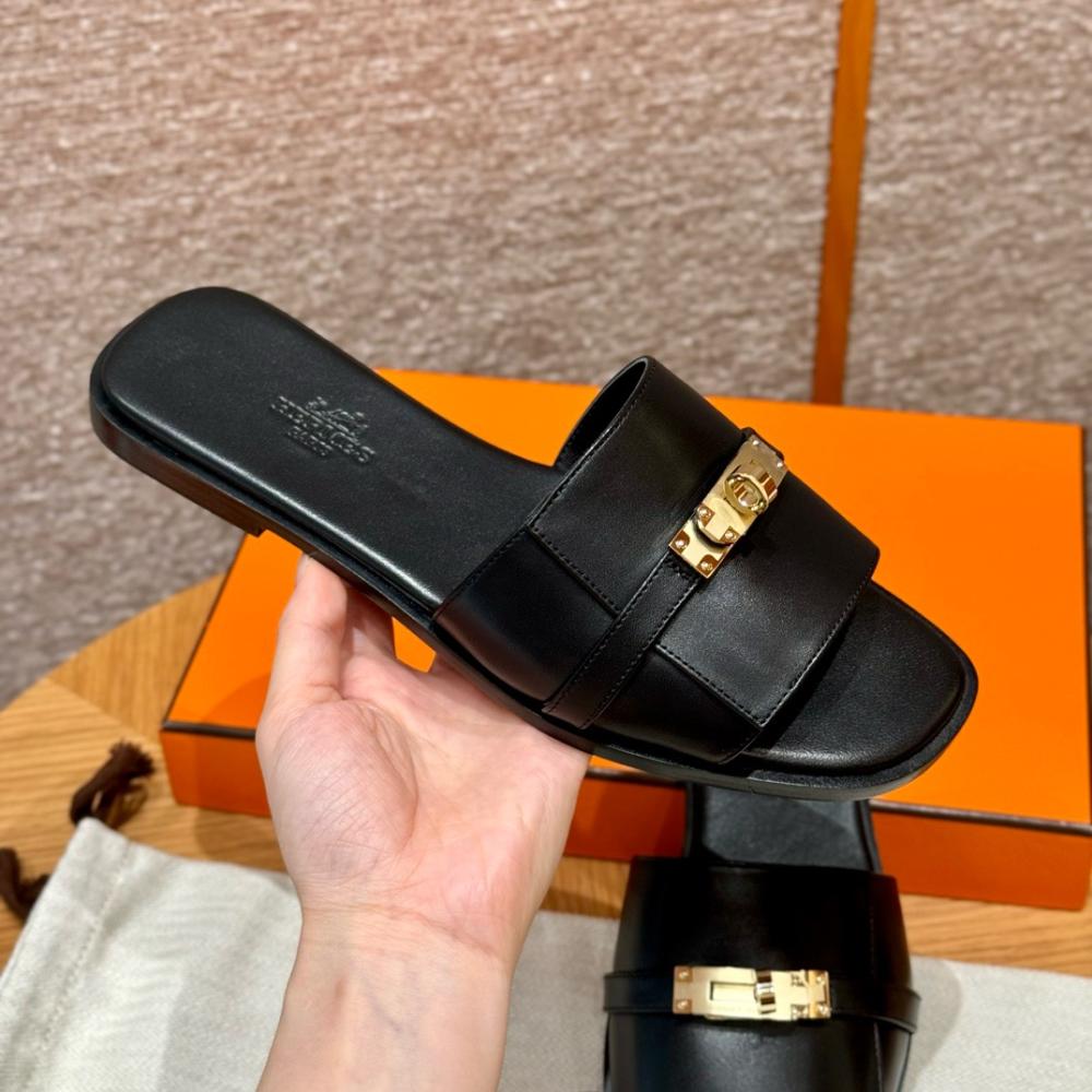 Hermès Oran Sandals Gray Argent