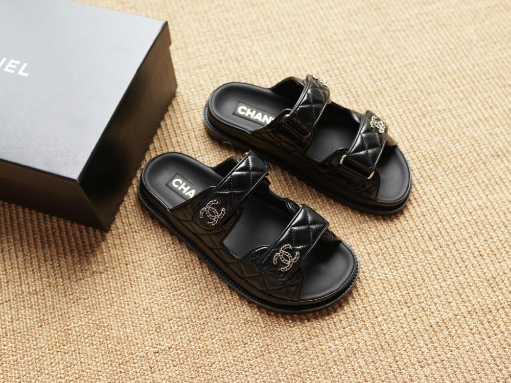 Chanel 24P Velcro Beach Slippers