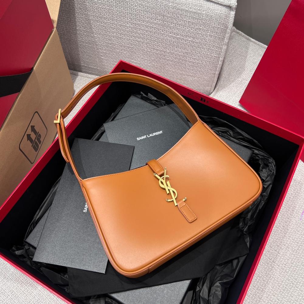 YSL Le 5 A Smooth Leather Hobo Bag