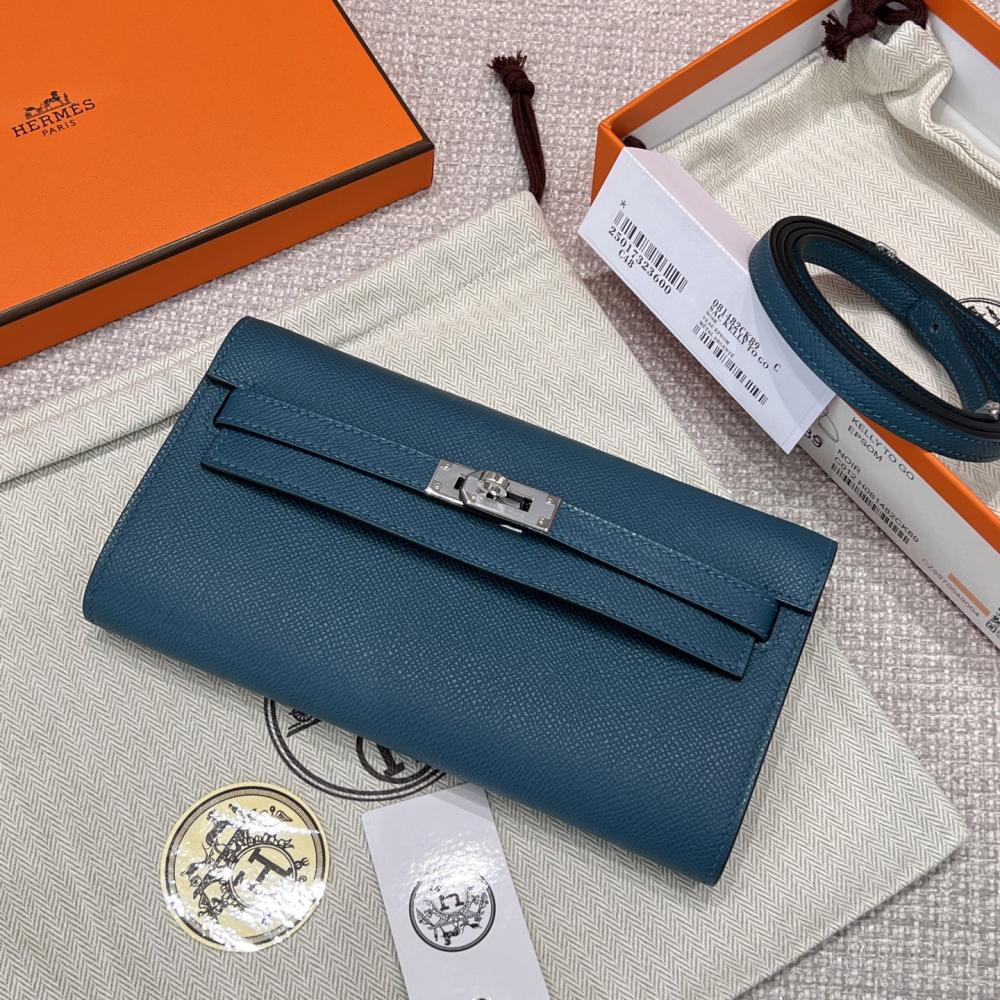 Hermès Kelly To Go Epsom 19cm Bosphorus Green 