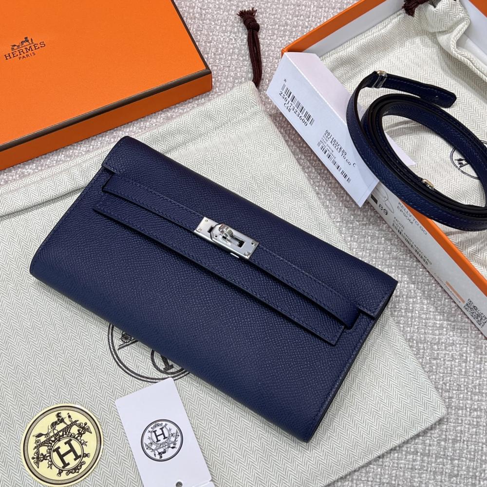 Hermès Kelly To Go Epsom 19cm Sapphire Blue 