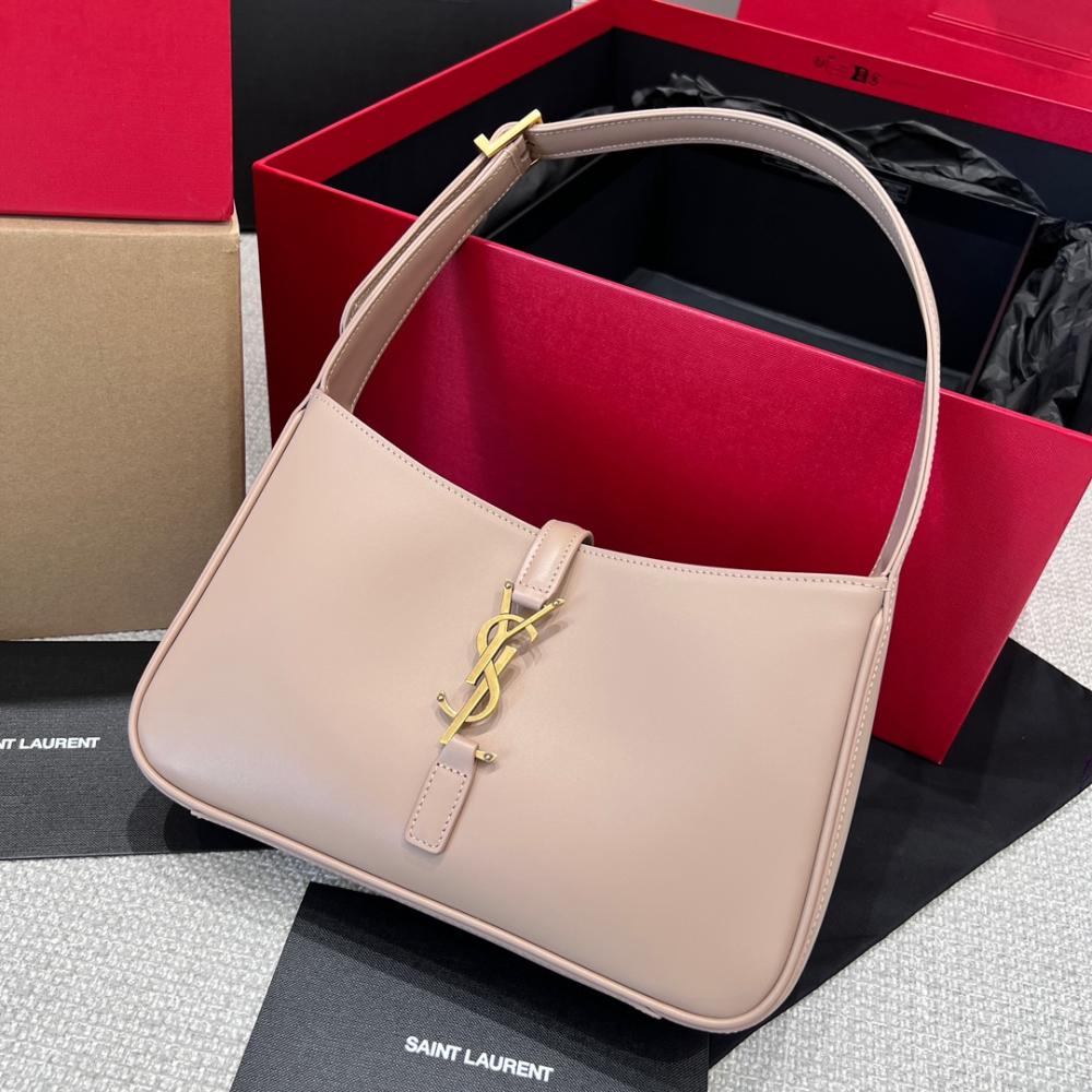 YSL Le 5 A Smooth Leather Hobo Bag