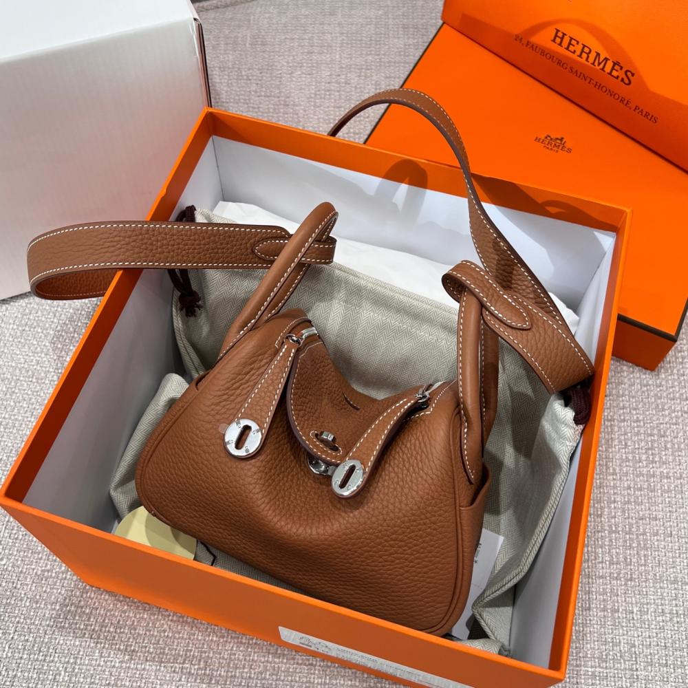 Hermēs Mini Lindy 20 Gold Clemence