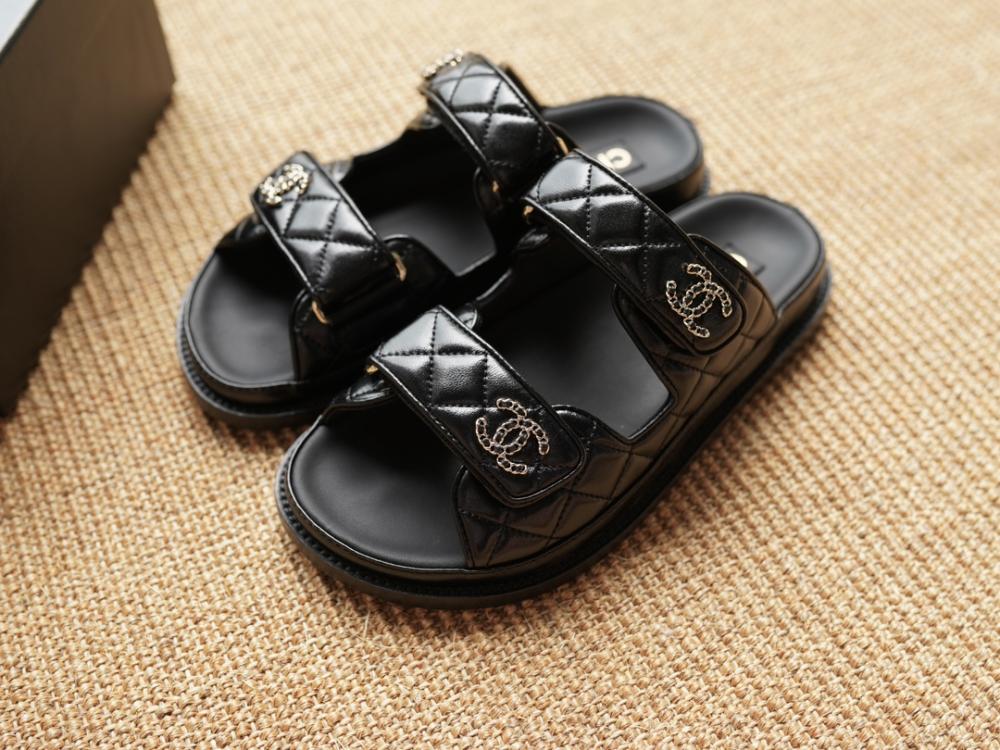 Chanel 24P Velcro Beach Slippers