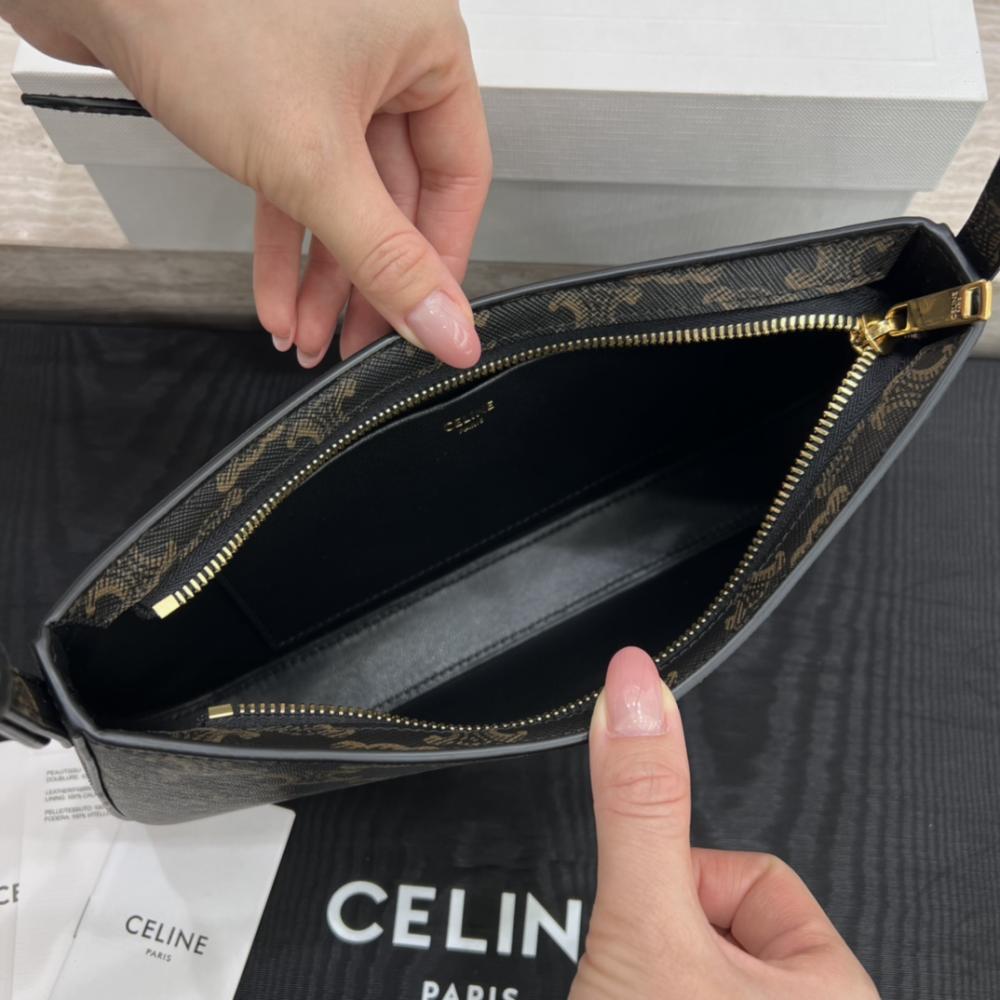 Celine Tina Canvas Shoulder Bag 