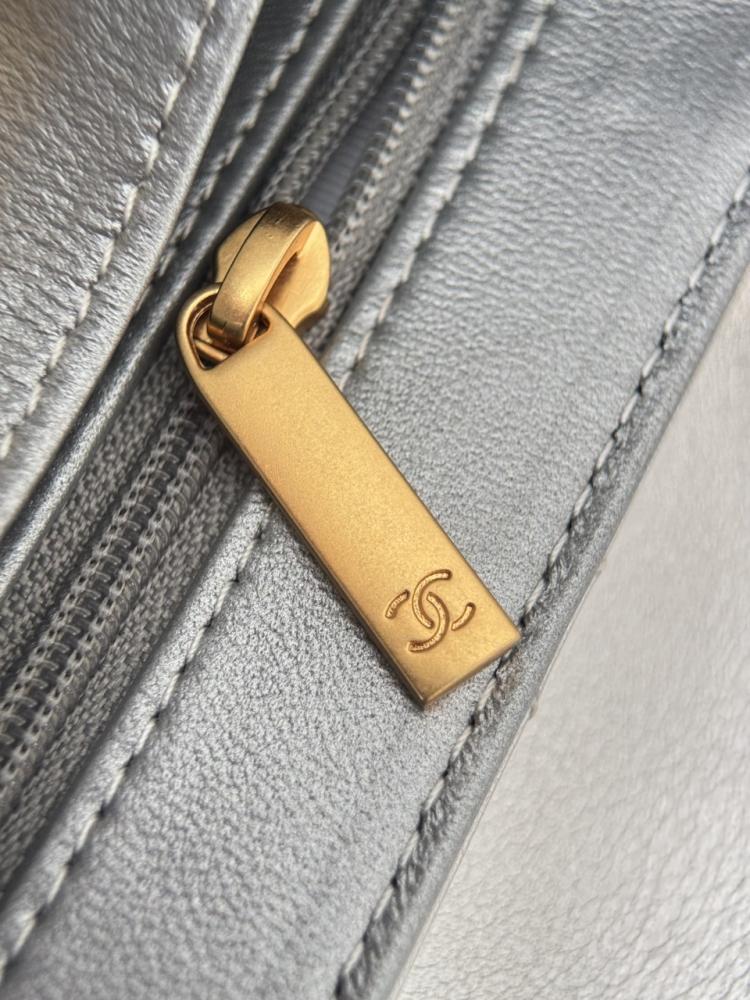 Chanel Kelly Shopping Bag Shiny Calfskin Leather and Gold Hardware Gold Tone