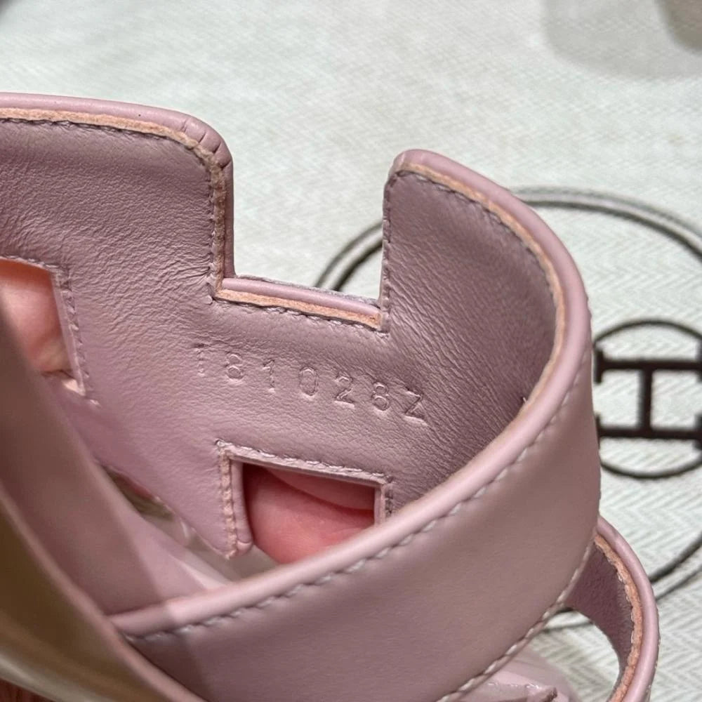 Hermès Oasis Sandals Black &amp; Argent Grey