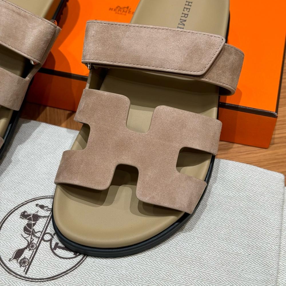 Hermès Chypre Sandalet - Kil Bej - Glimmer of Luxury