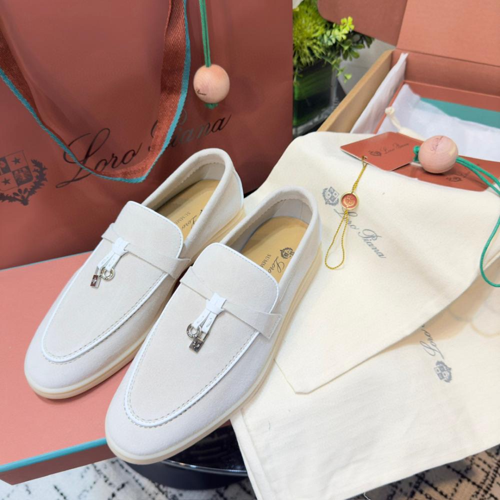 Loro Piana Yaz Büyüsü Yürüyüş Ayakkabısı - İnci Tozu (A760) - Glimmer of Luxury