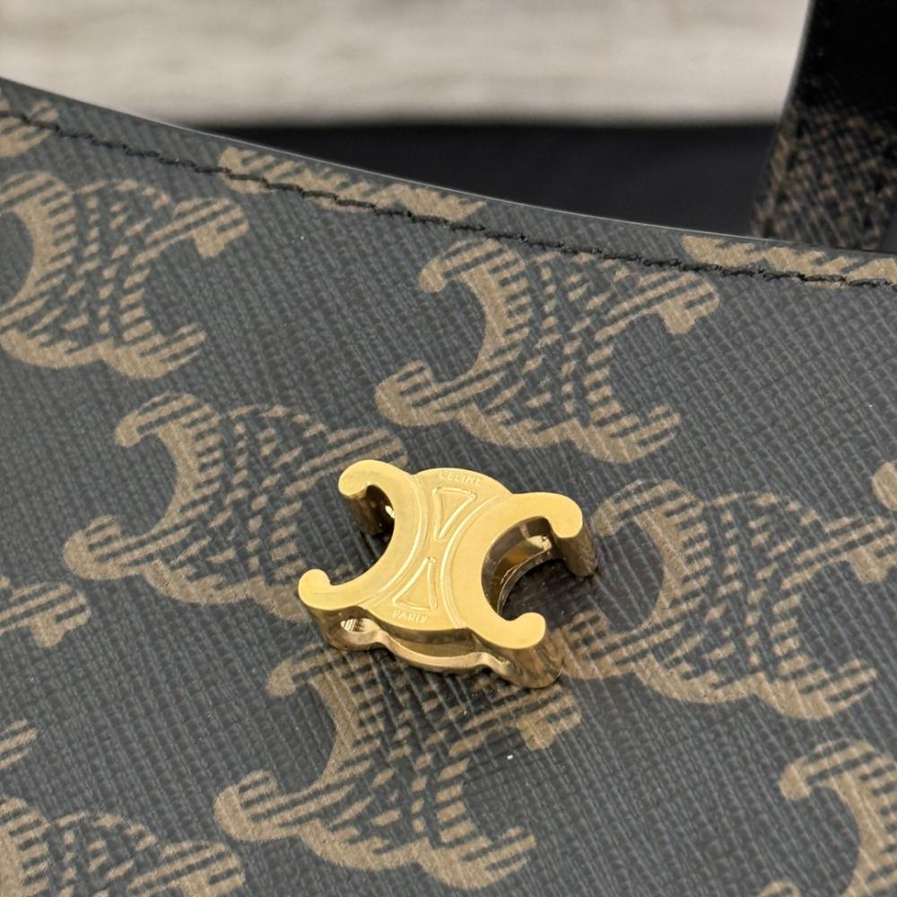 Celine Tina Canvas Shoulder Bag 