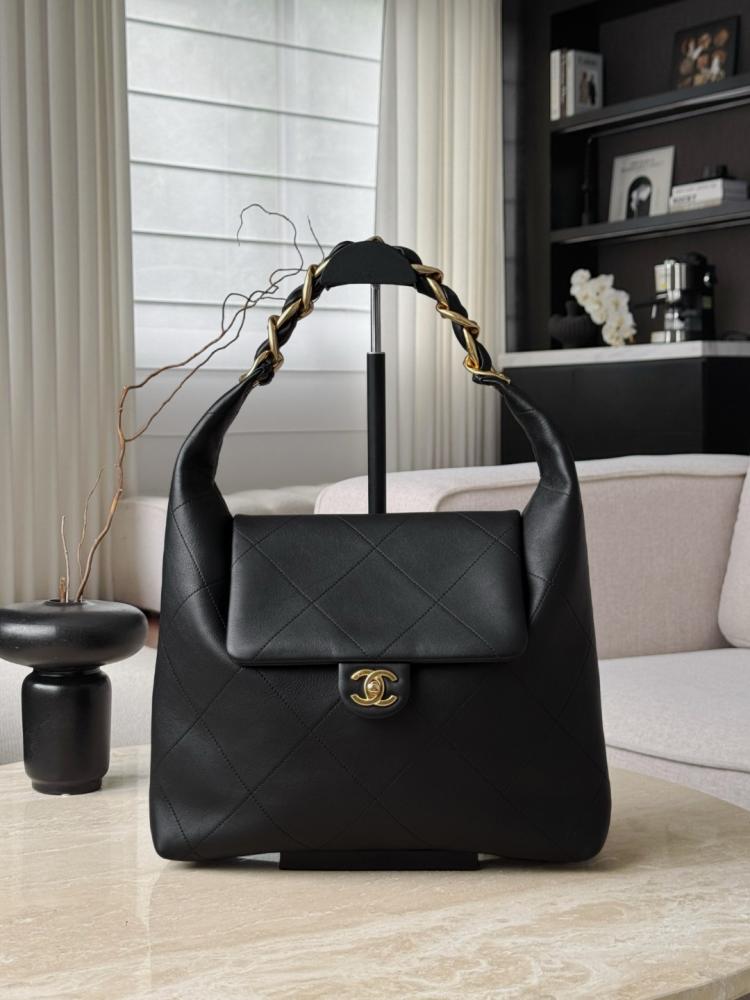 Chanel 25K Hippie Hobo Maxi Bag – Shiny Calfskin