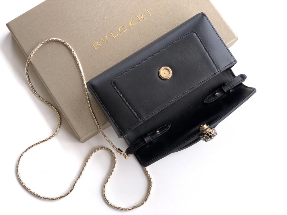 Bulgari Serpenti Forever Glossy Leather Mini Bag