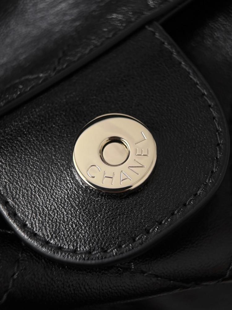 Chanel S26 Shiny Lambskin Maxi Hobo Bag