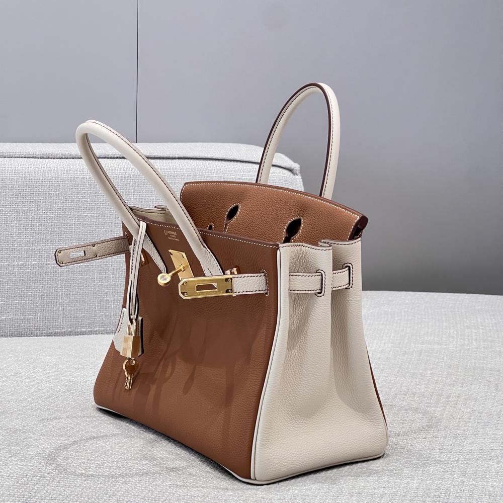 Hermès Birkin 30 Gold and Chalk Togo