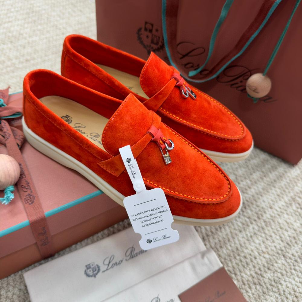 Loro Piana Yaz Büyüsü Yürüyüş Ayakkabısı - Pas Rengi - Glimmer of Luxury