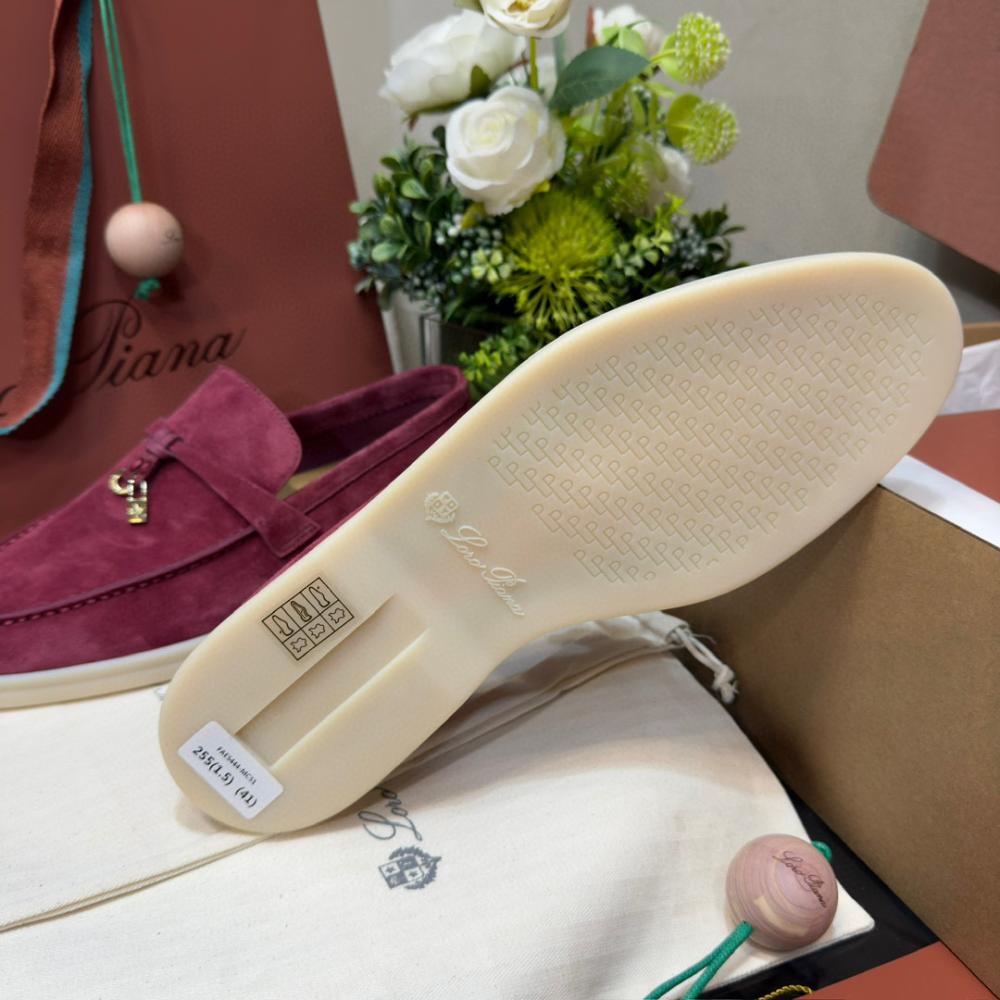 Loro Piana Yaz Büyüsü Yürüyüş Ayakkabısı - Azuki Fasulyesi - Glimmer of Luxury