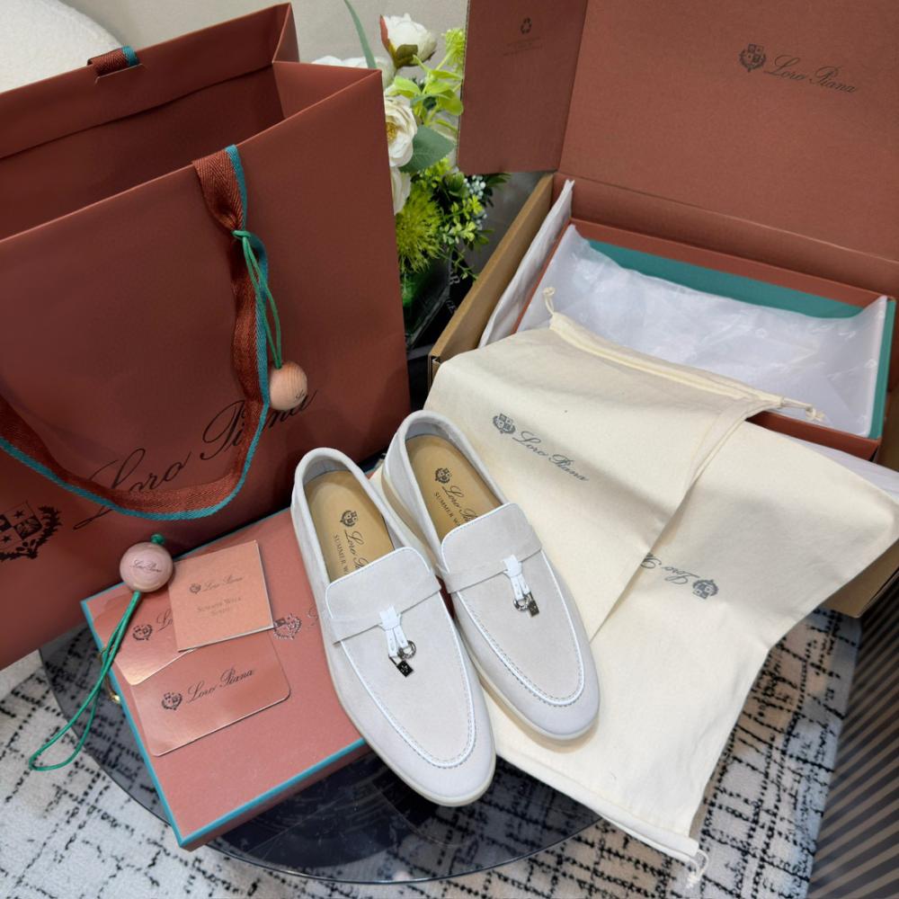 Loro Piana Yaz Büyüsü Yürüyüş Ayakkabısı - İnci Tozu (A760) - Glimmer of Luxury