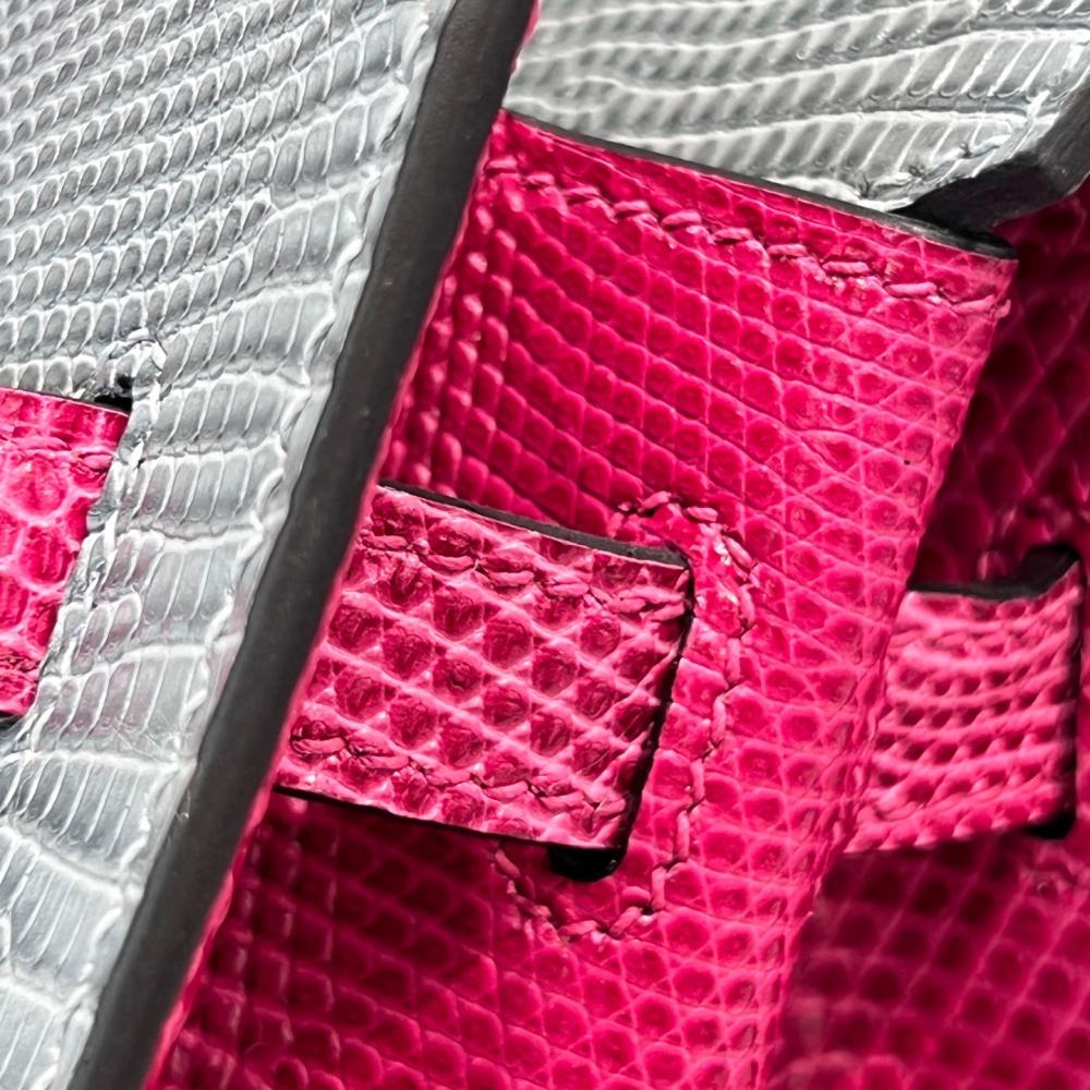 Hermès Birkin 25 Gri ve Pembe Kertenkele