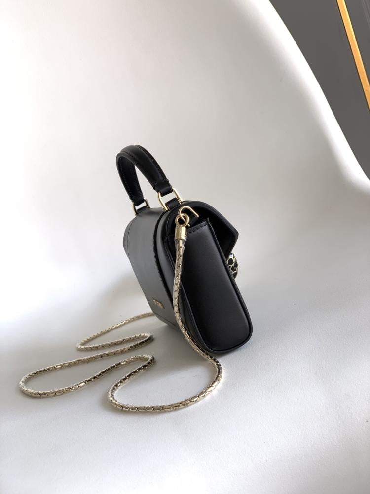 Bulgari Serpenti Forever Glossy Leather Mini Bag