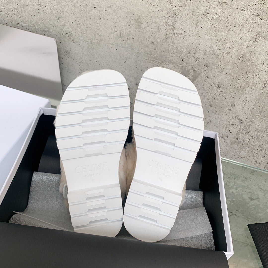 Celine Fur Sandals