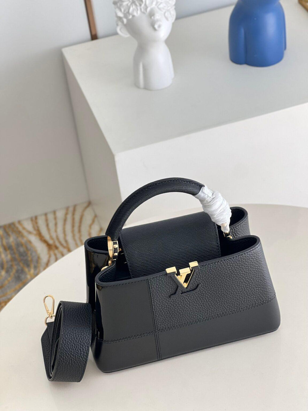 Louis Vuitton Capucines BB Küçük Çanta Siyah Puzzle - Glimmer of Luxury