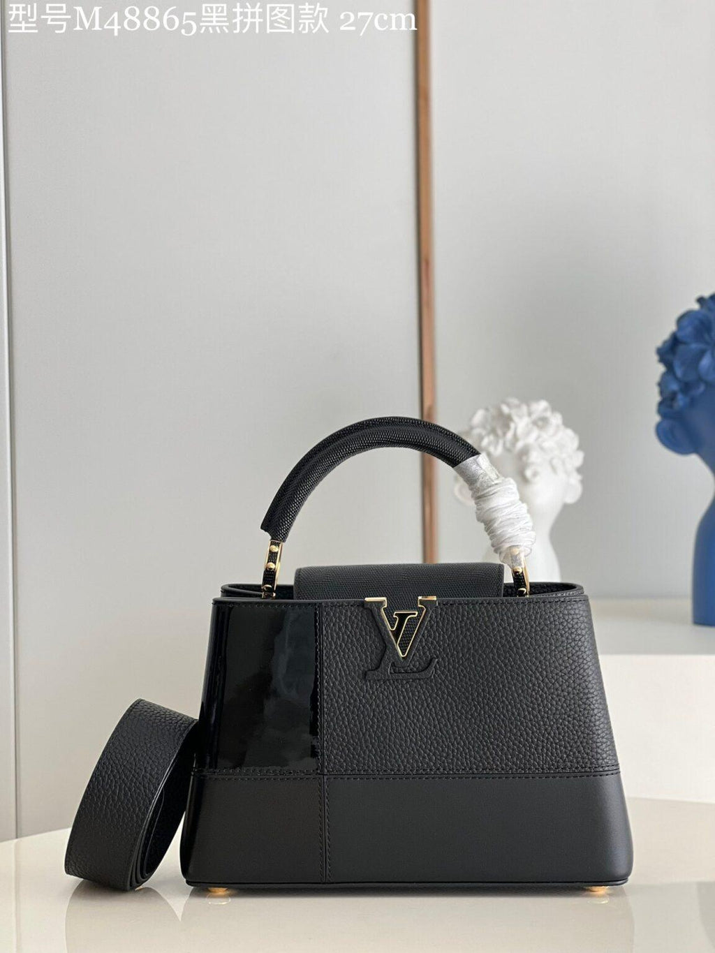 Louis Vuitton Capucines BB Küçük Çanta Siyah Puzzle - Glimmer of Luxury