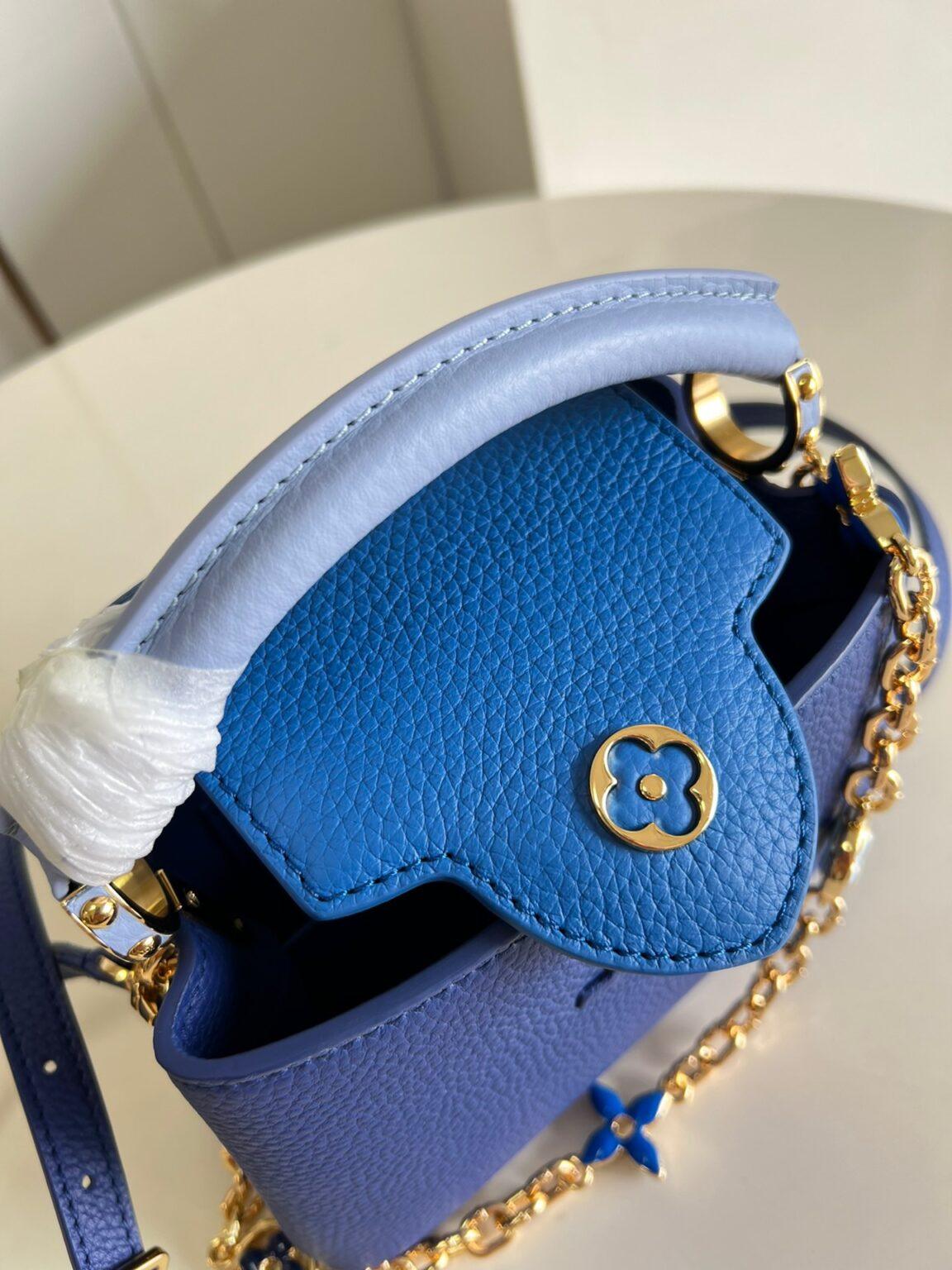 Louis Vuitton Capucines Mini El Çantası Mavi - Glimmer of Luxury