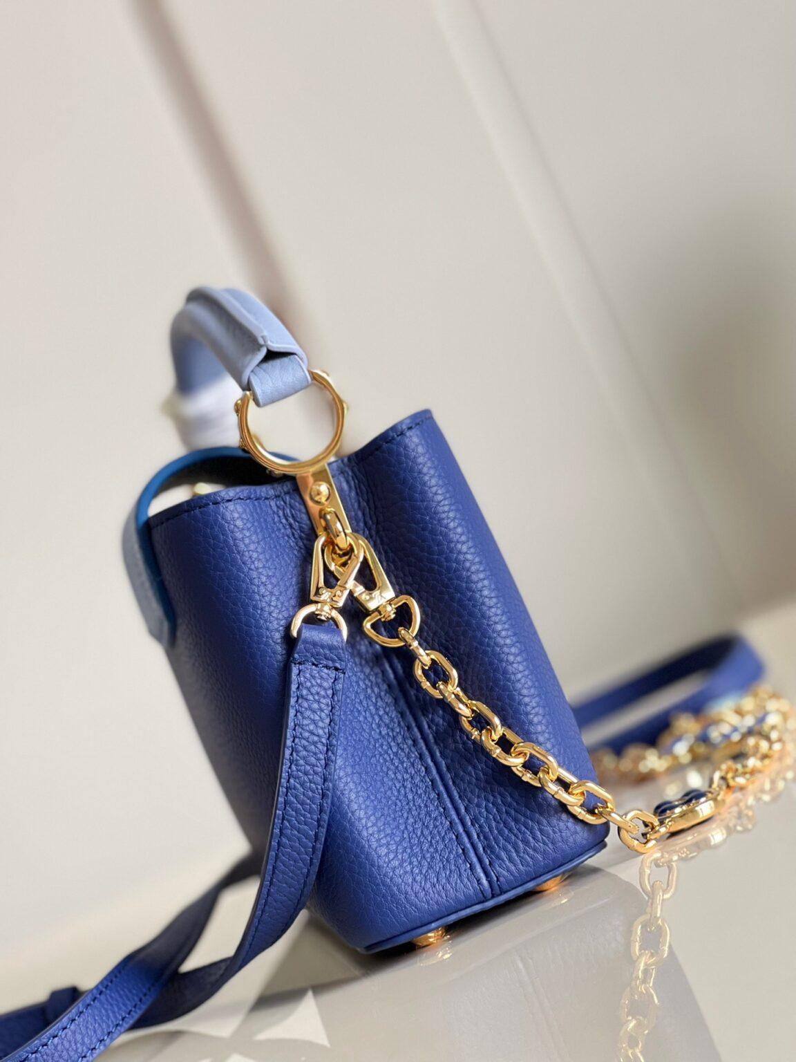 Louis Vuitton Capucines Mini El Çantası Mavi - Glimmer of Luxury