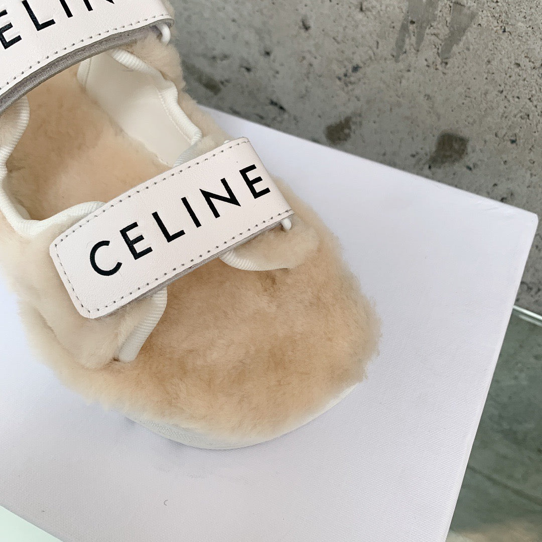 Celine Fur Sandals
