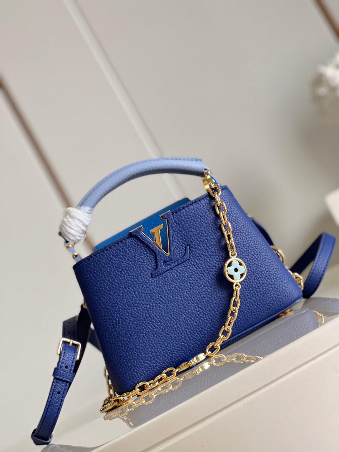 Louis Vuitton Capucines Mini El Çantası Mavi - Glimmer of Luxury