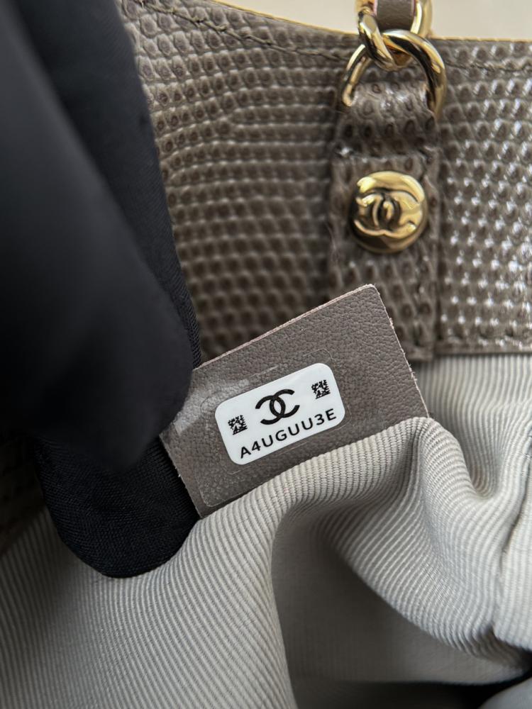 Chanel Nano 31 Kertenkele Kabartmalı Alışveriş Çantası