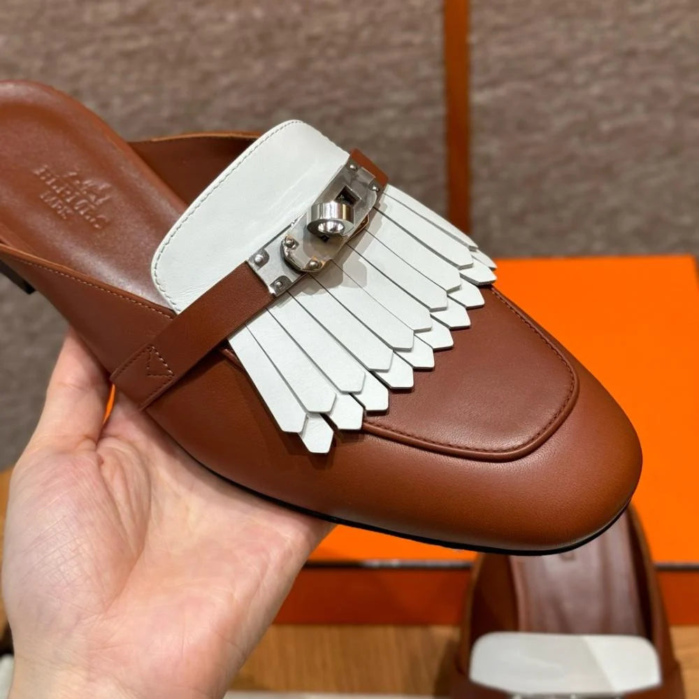 Hermès Oran Sandals Gray Argent