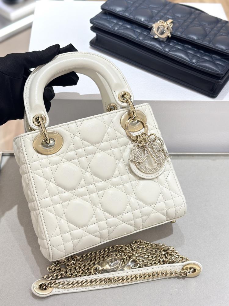 Dior Lady Mini Patent Leather Claret Red Bag 