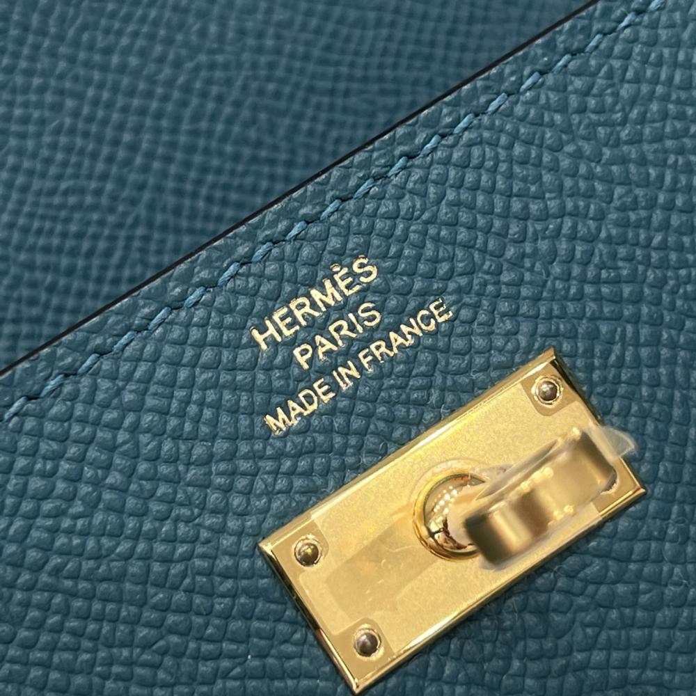 Hermès Kelly To Go Epsom 19cm Bosphorus Green 