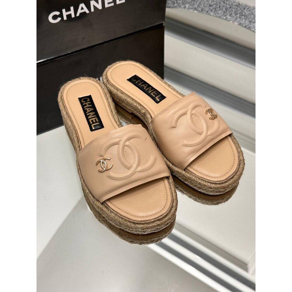 Chanel Kuzu Derisi Espadrille Katır Sandalet - Glimmer of Luxury
