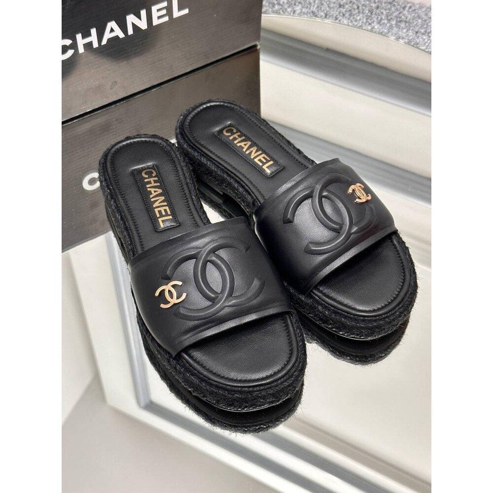 Chanel Kuzu Derisi Espadrille Katır Sandalet - Glimmer of Luxury