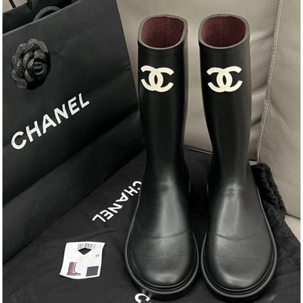Chanel Couture-ified Wellington Botlar - Glimmer of Luxury