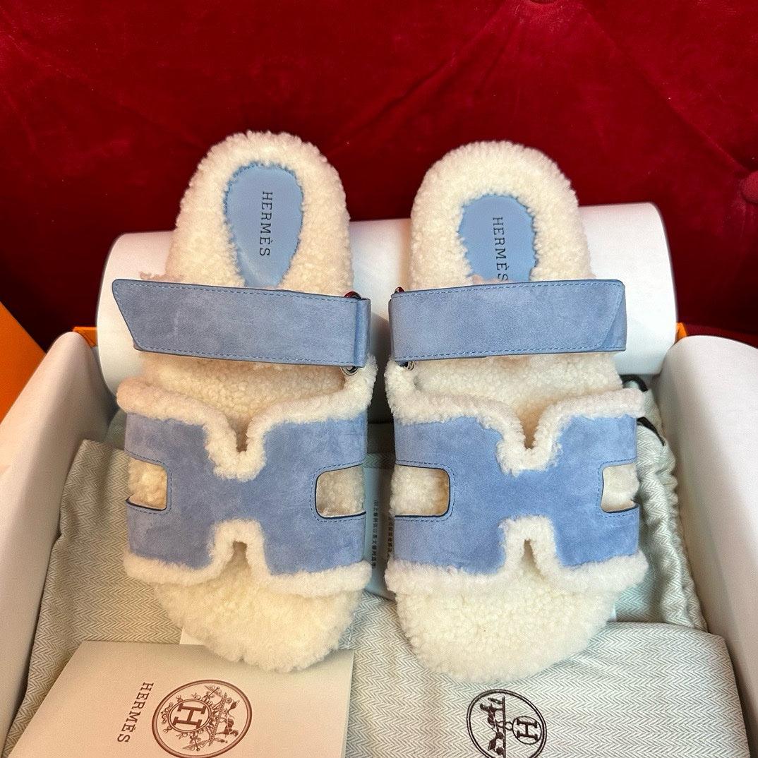 Hermès Chypre Kürklü Tamamen El Yapımı Sandaletler - Glimmer of Luxury