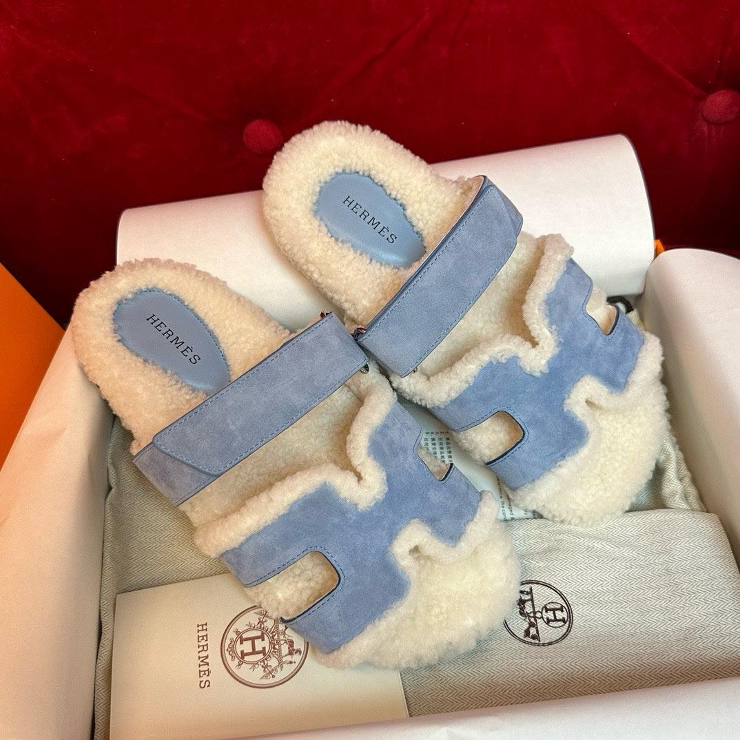 Hermès Chypre Kürklü Tamamen El Yapımı Sandaletler - Glimmer of Luxury