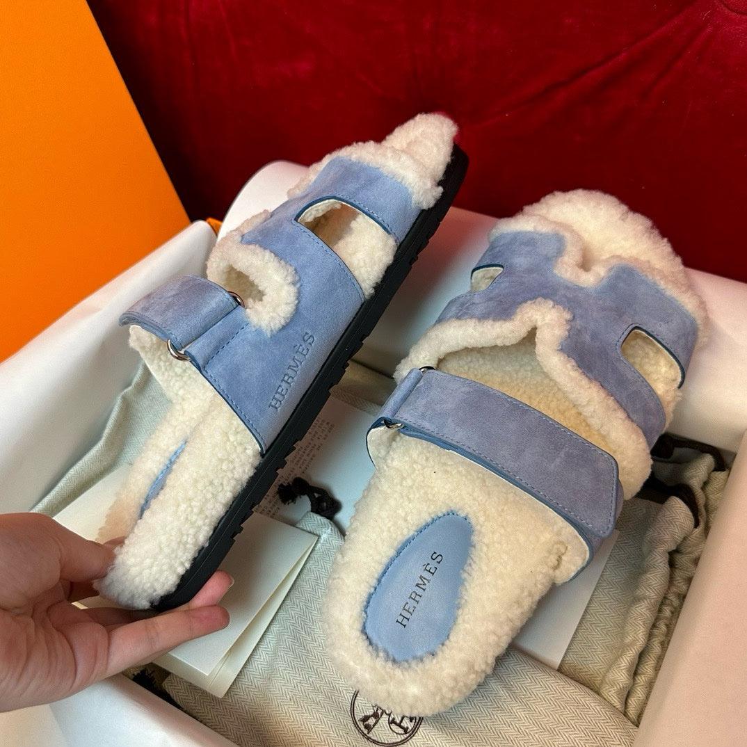 Hermès Chypre Kürklü Tamamen El Yapımı Sandaletler - Glimmer of Luxury